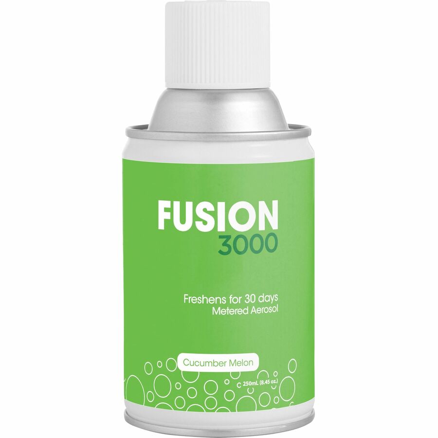 Fresh Products Fusion 3000 Metered Aerosols - 6000 ft² - Cucumber Melon - 30 Day - Odor Neutralizer VOC Compliant - 12