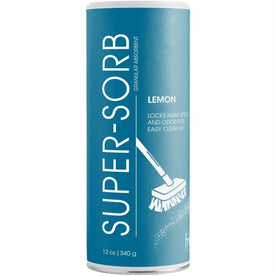 Fresh Products Super-Sorb Granular Absorbent - Lemon - 24 / Carton - Cellulose - White Blue - Spill Control & Absorbents