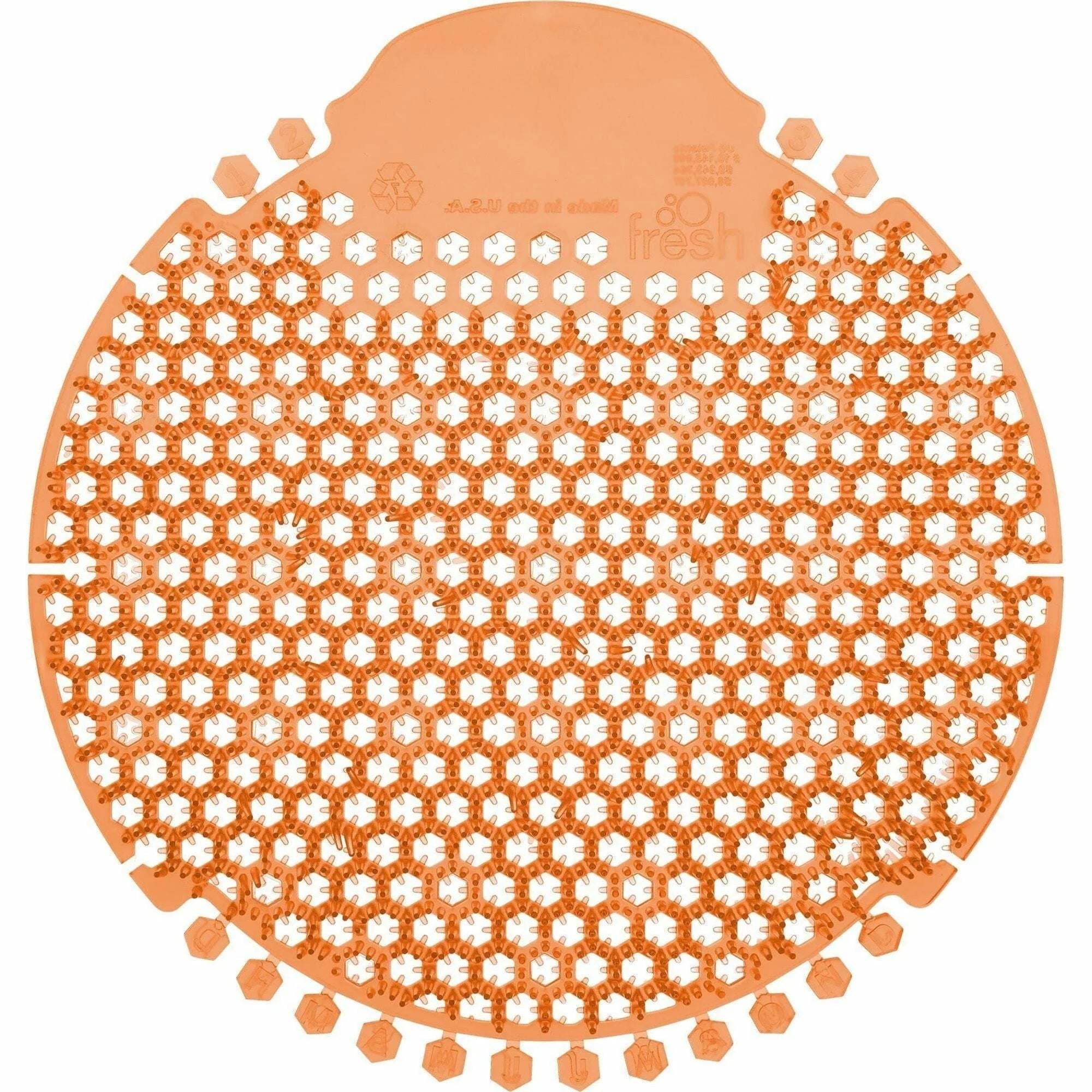 Fresh Products Wave 360 Urinal Screens: 60-Day Lasting Odor Control - Orange - Screens / Mats