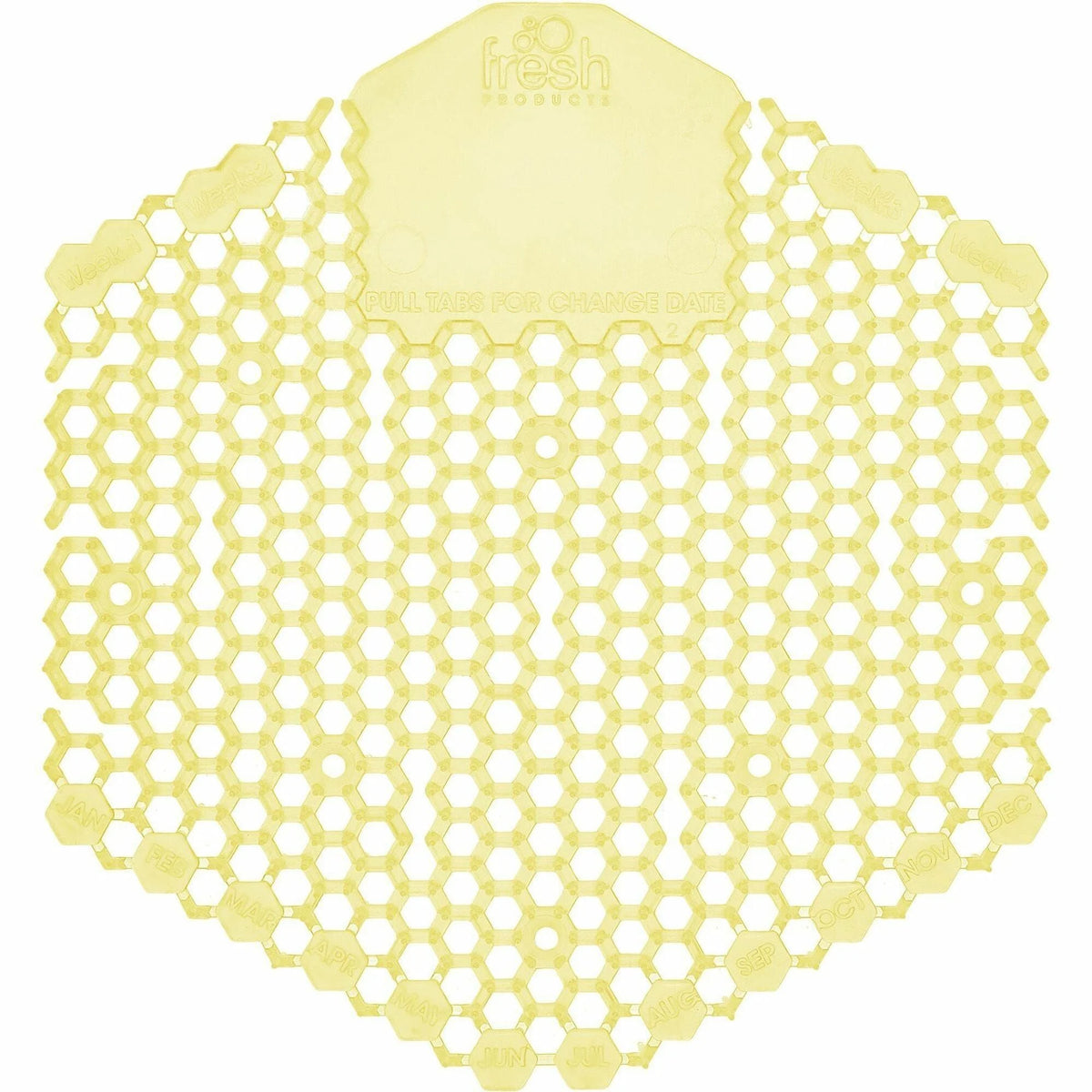 Fresh Products Wave 3D Urinal Screen: 30-Day Lasting Odor Control - Yellow - Screens / Mats