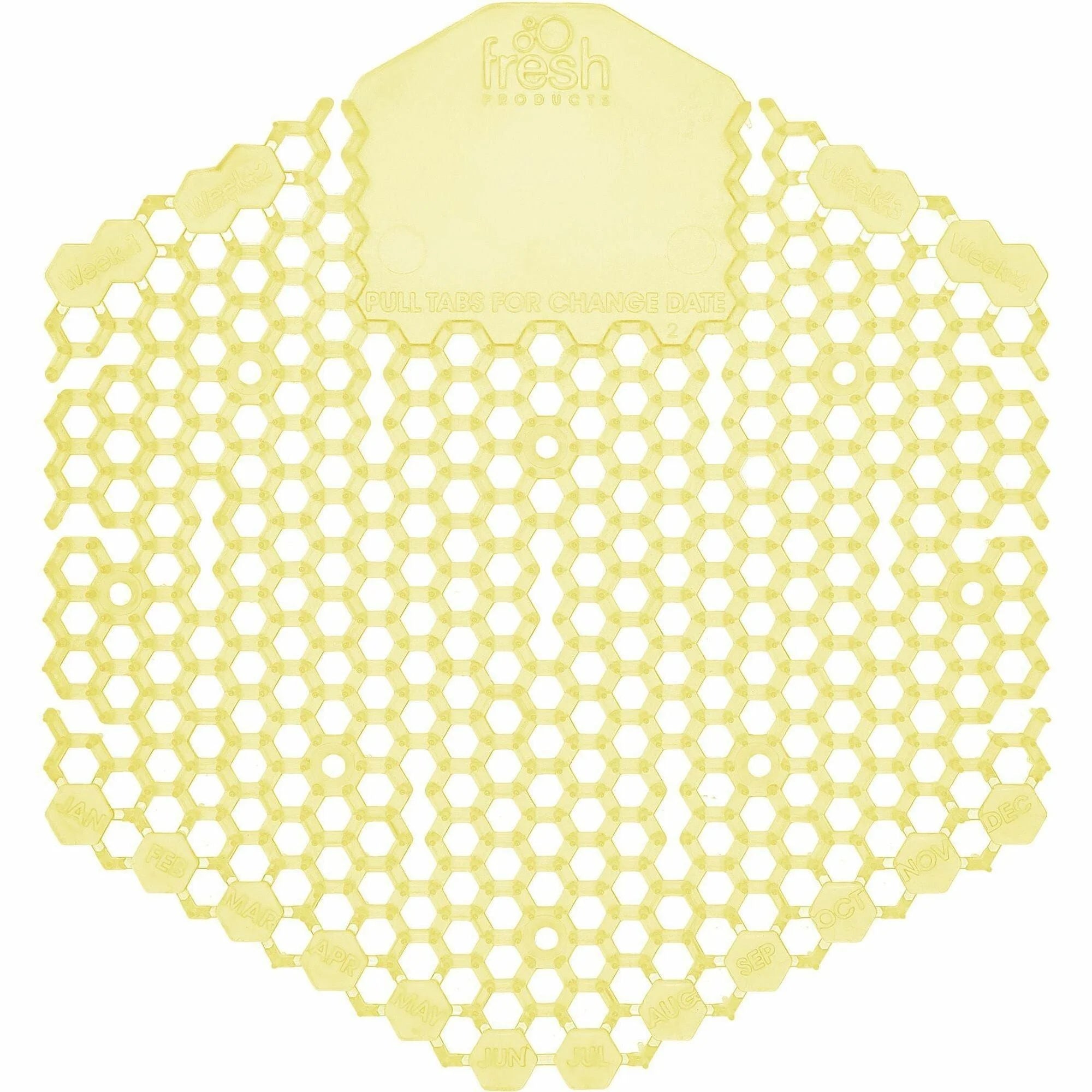 Fresh Products Wave 3D Urinal Screen: 30-Day Lasting Odor Control - Yellow - Screens / Mats