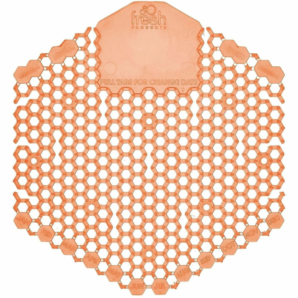 Fresh Products Wave 3D Urinal Screen - 30-Day Lasting Odor Control - Orange - Screens / Mats