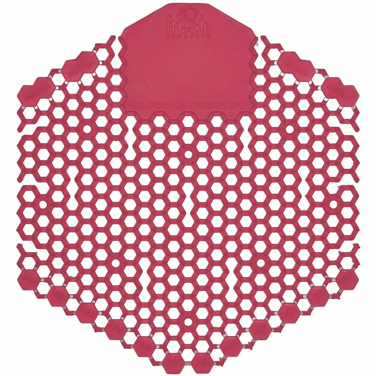 Fresh Products Wave 3D Urinal Screen - 30-Day Lasting Odor Control - Red - Screens / Mats