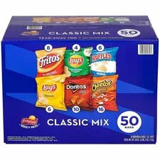 Frito-Lay Assorted Chips: 1 oz Bags - 50 Count Box - Snacks