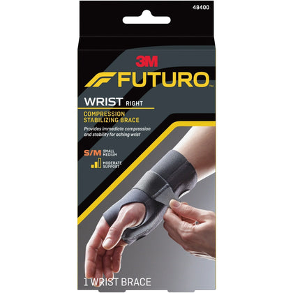 FUTURO Right-Hand Small/Medium Wrist Support - Black - 1 Each - Supports