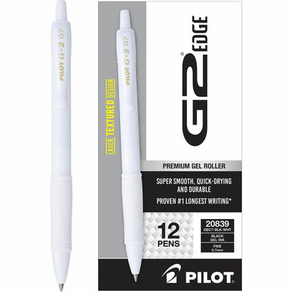 G2 Edge Gel Pen: 0.7mm Fine Point Refillable Retractable - Black Ink - Pens