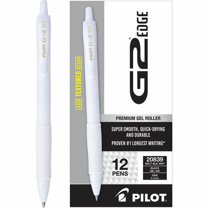 G2 Edge Gel Pen: 0.7mm Fine Point Refillable Retractable - Black Ink - Pens