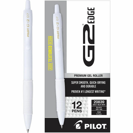 G2 Edge Gel Pen: 0.7mm Fine Point Refillable Retractable - Black Ink - Pens