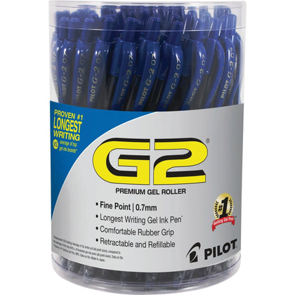 G2 Retractable Gel Ink Pens: Blue 0.7mm Fine Point - Refillable - 36 Pack - Pens