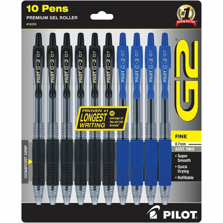 G2 Retractable Gel Ink Pens: Fine Point Refillable Assorted Colors - Pens