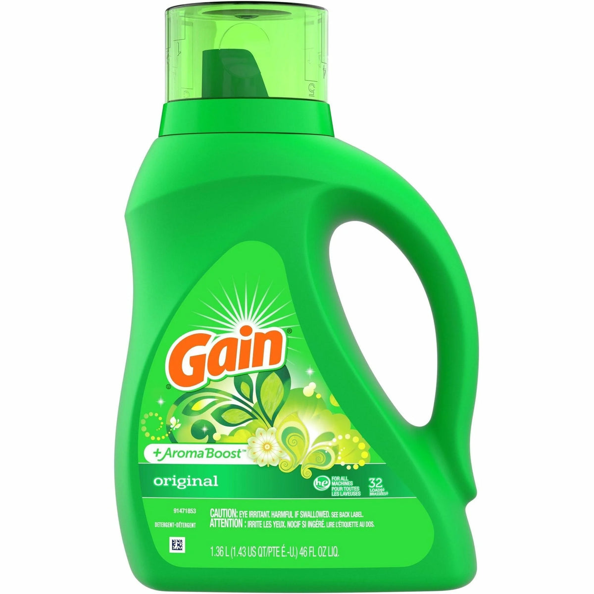 Gain Aroma Boost Detergent - 46 fl oz - Original Scent - 1 Bottle - Laundry Cleaning & Supplies