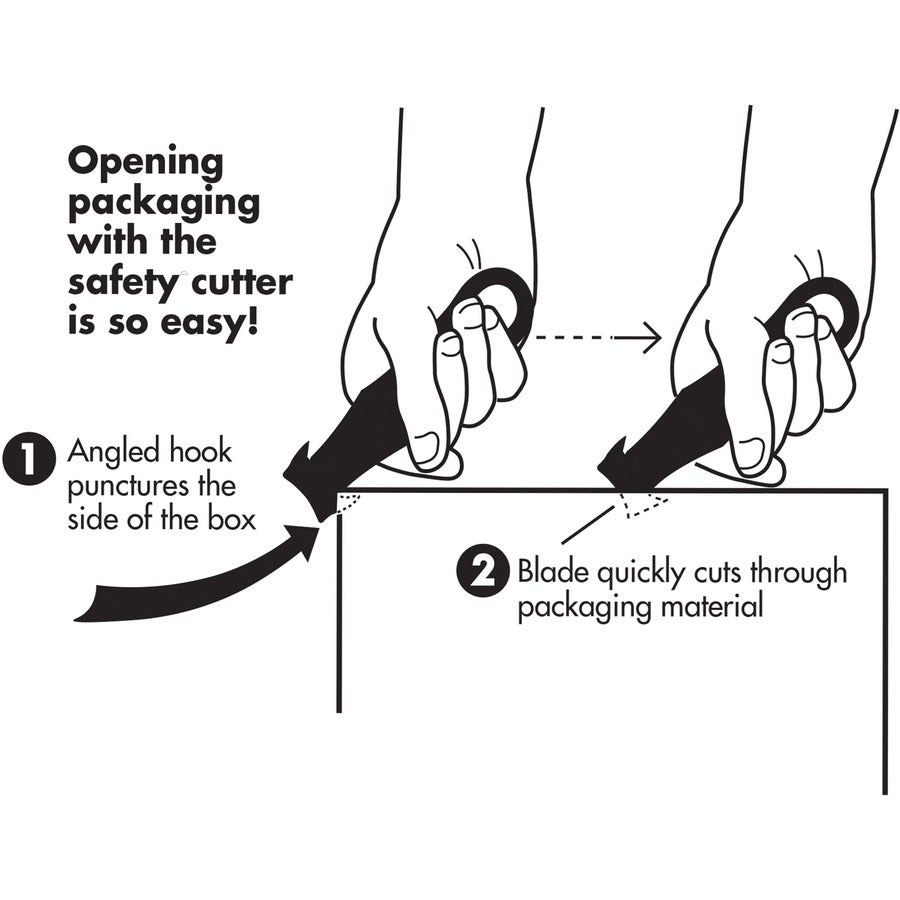 Garvey Steel Blade Plastic Handle Safety Cutter - Alternate-Image1