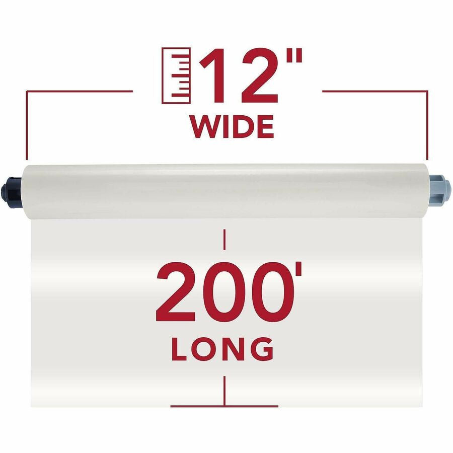 GBC EZ Load Blue End Cap Laminating Roll Film - 12’’ x 200 ft 3 mil - Matte Clear Polyester - Supplies