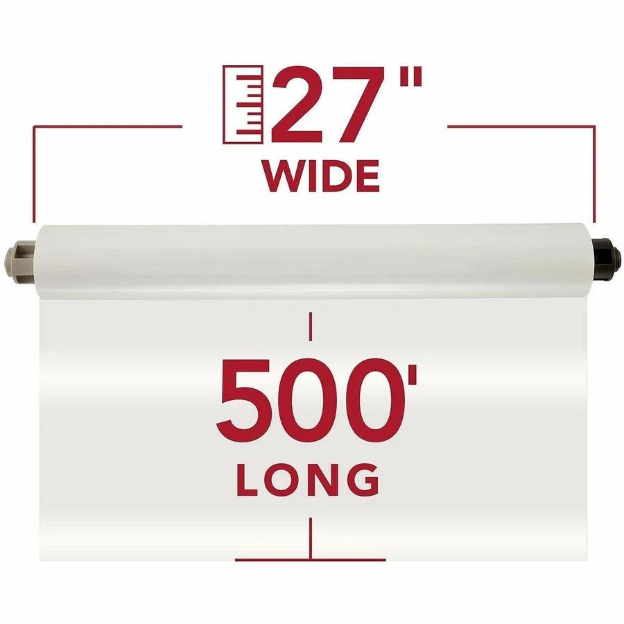 GBC EZ Load Gray End Cap Laminating Roll Film - Glossy Finish - 27’’ x 500 ft - Classroom Use - Supplies