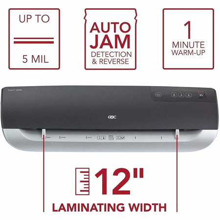 GBC Fusion 3000L 12’’ Laminator: Pouch Width 5 mil Thickness - Laminators