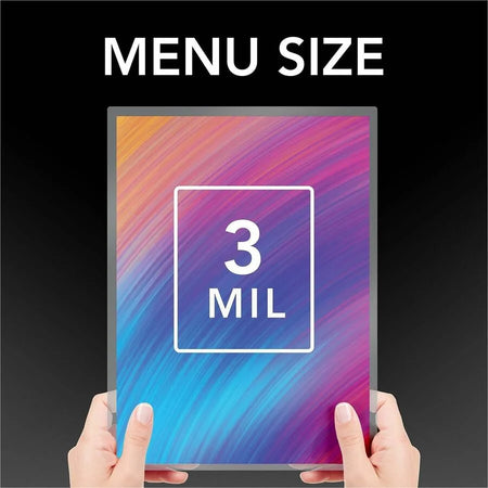 GBC Fusion EZUse Menu Size Laminating Pouches - 3 mil Glossy - UV Resistant - Clear - 100/Box - Supplies