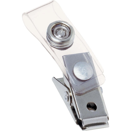 GBC ID Badge Clip: Clear Polypropylene Clips - Pack of 100 - Badges & Supplies