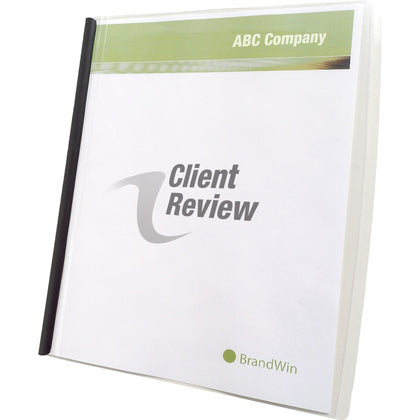 GBC Slide ’n Bind Report Cover: Frost 8.5’’ x 11’’ 20 Sheets - Durable - 10/Pack - Covers