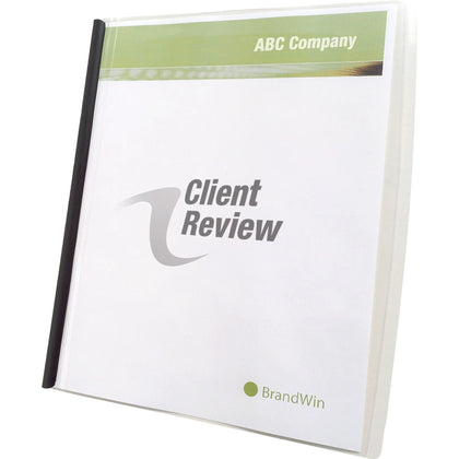 GBC Slide ’n Bind Report Cover: Frost 8.5’’ x 11’’ 20 Sheets - Durable - 10/Pack - Covers