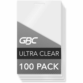 GBC Ultra Clear Thermal Laminating Pouches: Glossy 2.19’’ x 3.69’’ Business Card Protectors - Supplies