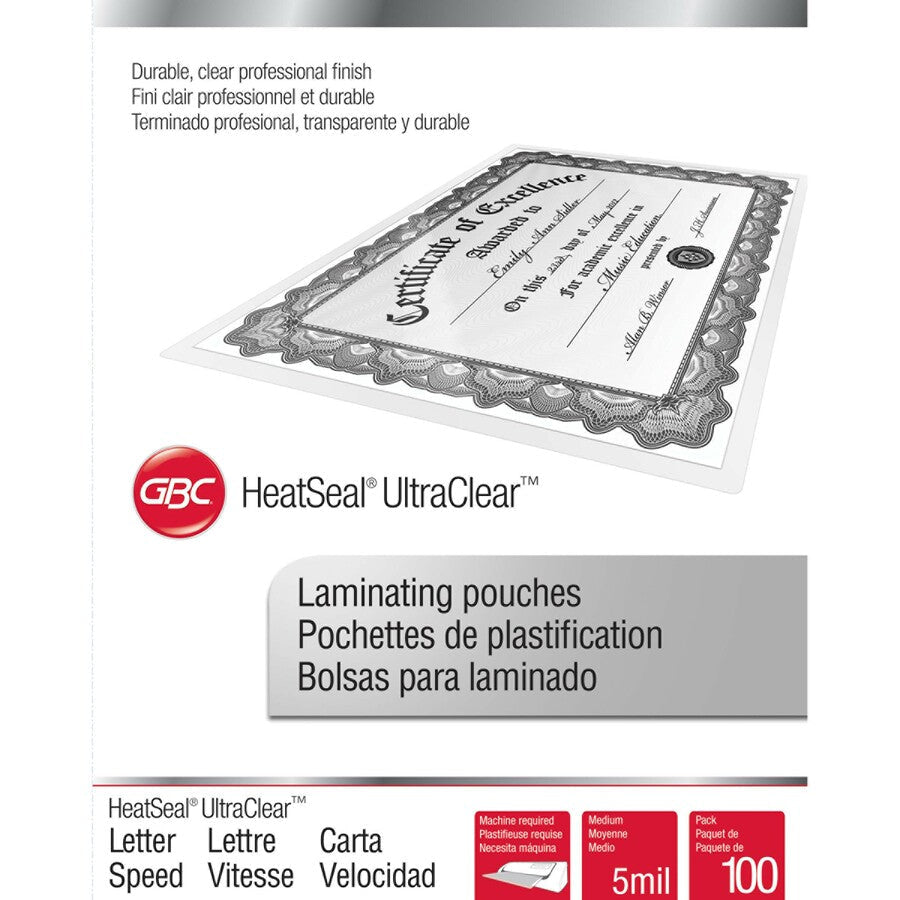 GBC UltraClear Thermal Laminating Pouches - Alternate-Image2