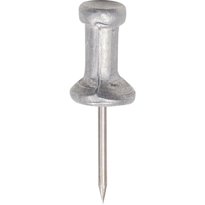 Gem Office Products Aluminum Pushpins - Silver 0.50’’ Shank 0.5’’ Diameter - Board & Easel Accessories