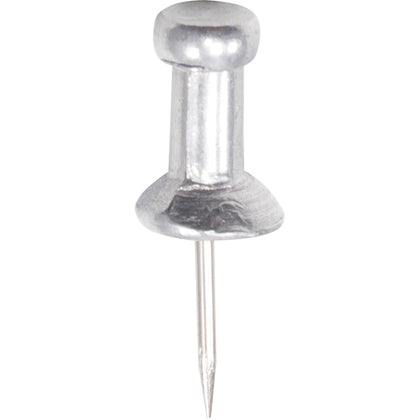 Gem Office Products Aluminum Pushpins - Silver Finish - 100 Count Box - Board & Easel Accessories
