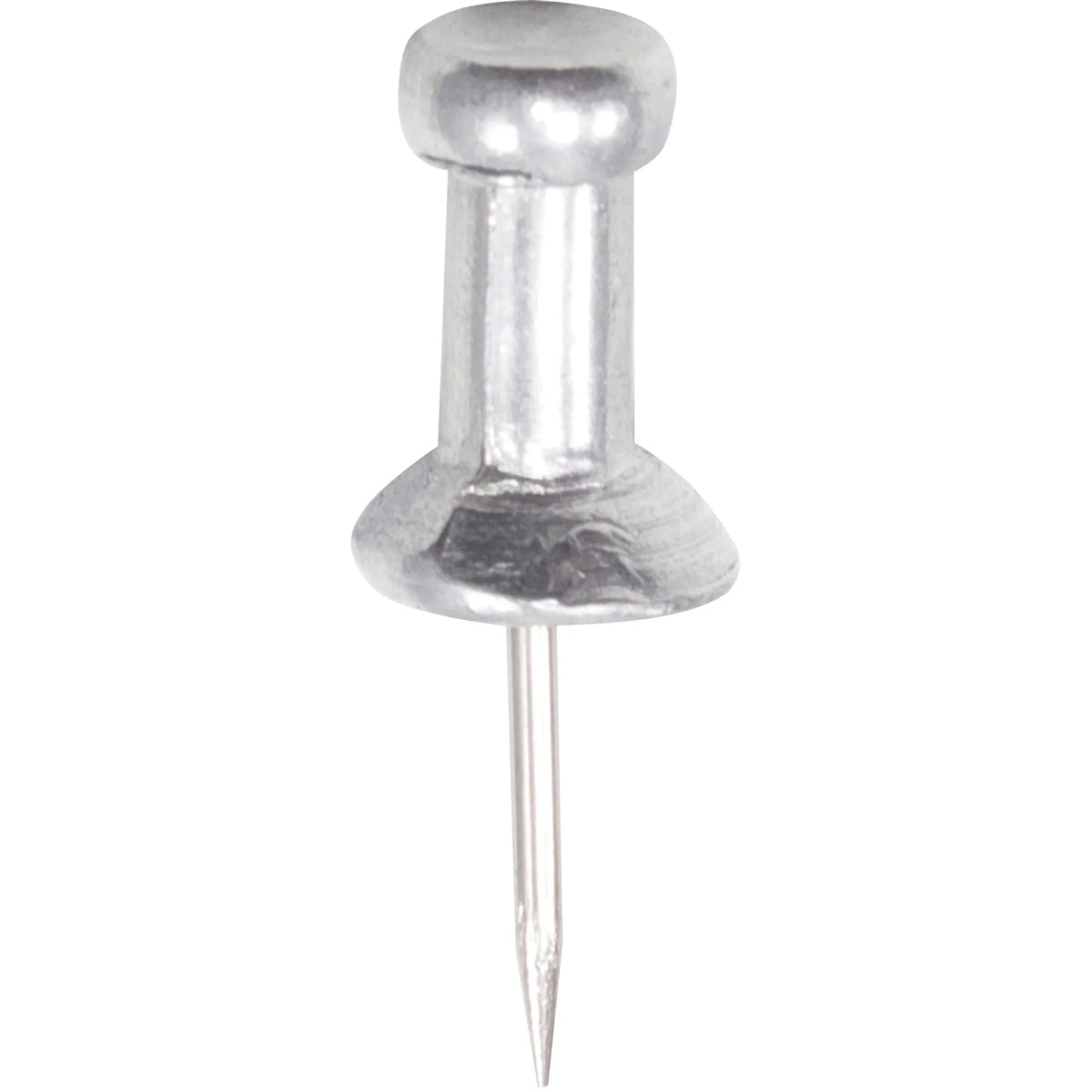 Gem Office Products Aluminum Pushpins - Silver Finish - 100 Count Box - Board & Easel Accessories