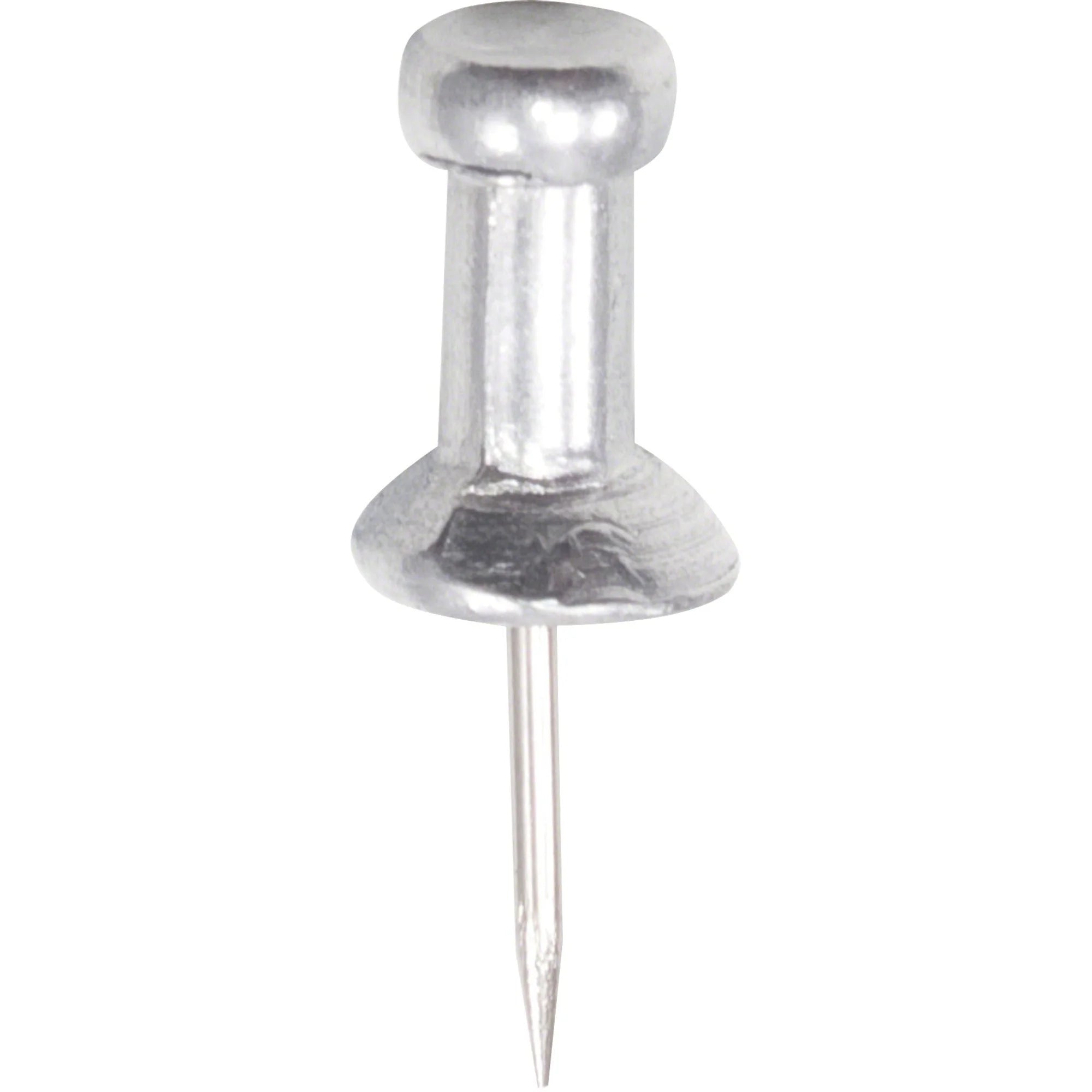 Gem Office Products Aluminum Pushpins - Silver Finish - 100 Count Box - Board & Easel Accessories