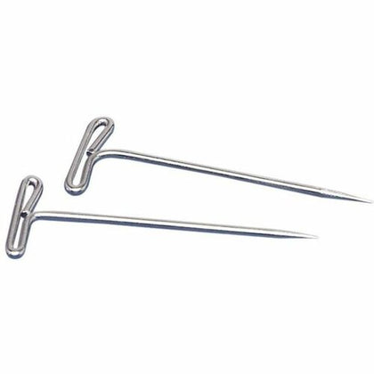 Gem Office Products T-Pins: 2’’ Nickel Steel Pins - 100/Box - Board & Easel Accessories