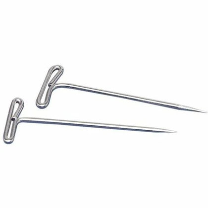 Gem Office Products T-Pins: 2’’ Nickel Steel Pins - 100/Box - Board & Easel Accessories