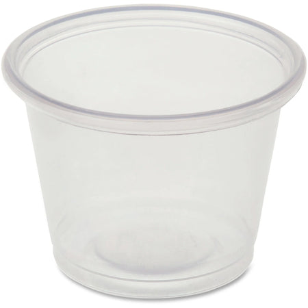 Genuine Joe 1 oz Portion Cups: Clear Polystyrene for Beverages & Sauces - Food Storage