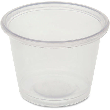 Genuine Joe 1 oz Portion Cups - fl - Clear - Polystyrene - Beverage Sauce - 50/Bag - 50 / Carton - Food Storage