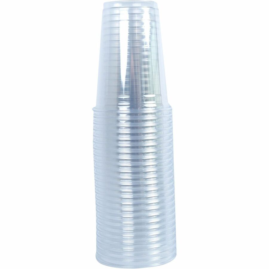 Genuine Joe 10 oz Clear Plastic Cups - fl - Cold Drink Beverage - 25/Pack - 20 / Carton
