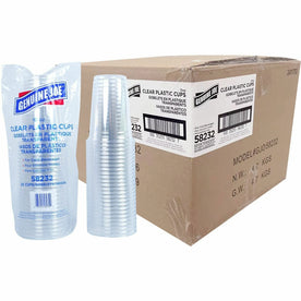 Genuine Joe 10 oz Clear Plastic Cups - fl - Cold Drink Beverage - 25/Pack - 20 / Carton
