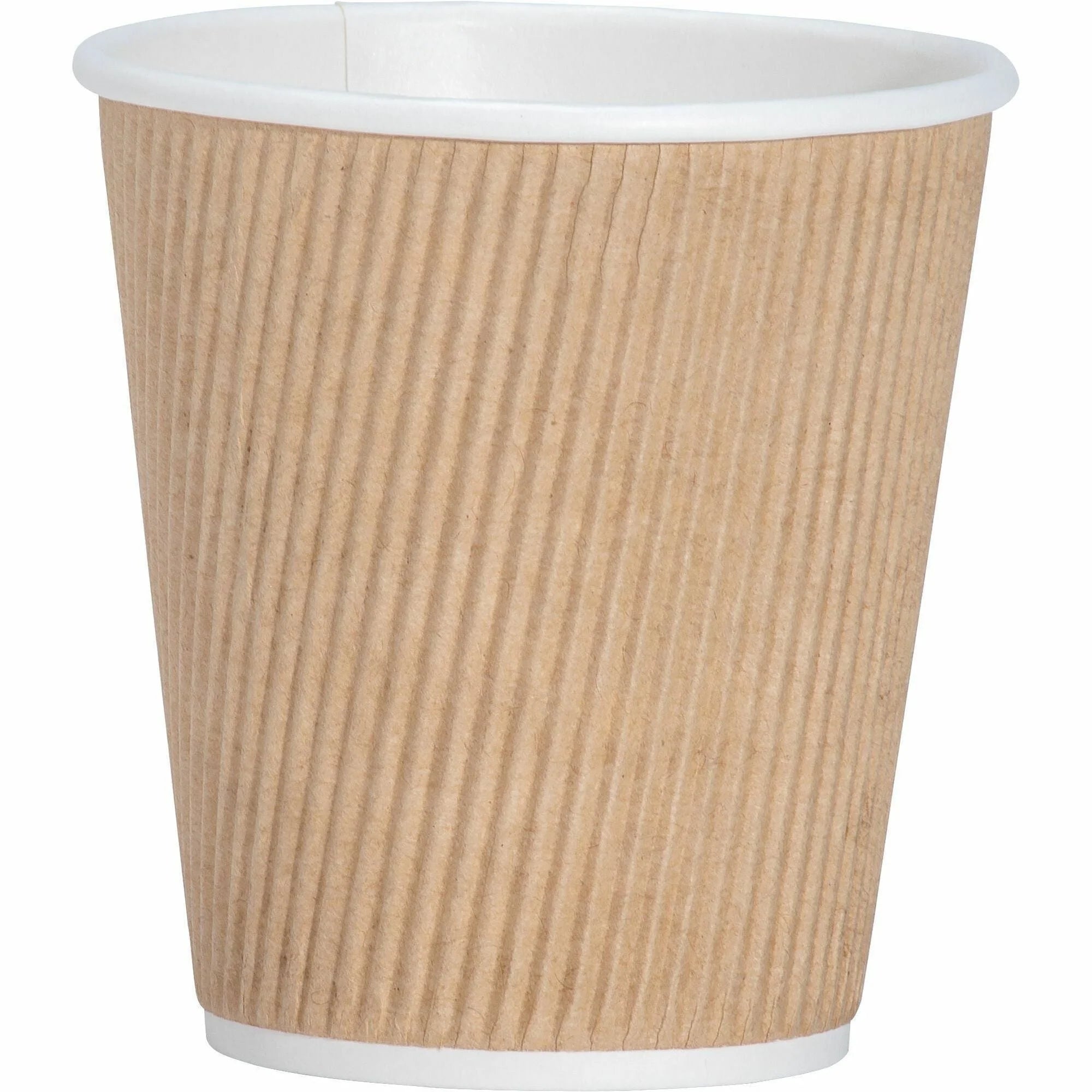 Genuine Joe 10 oz Rippled Hot Cups - Brown - 25 Pack