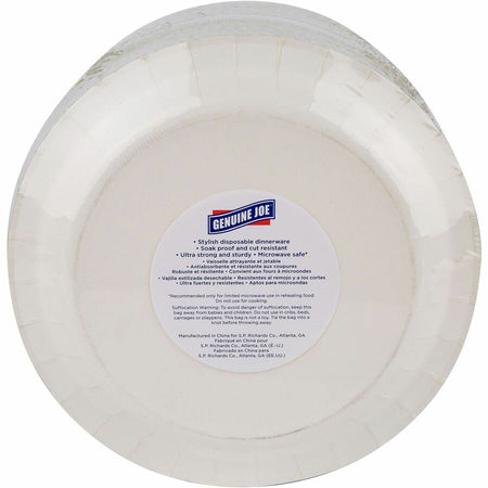 Genuine Joe 10" Printed Paper Plates - Rear