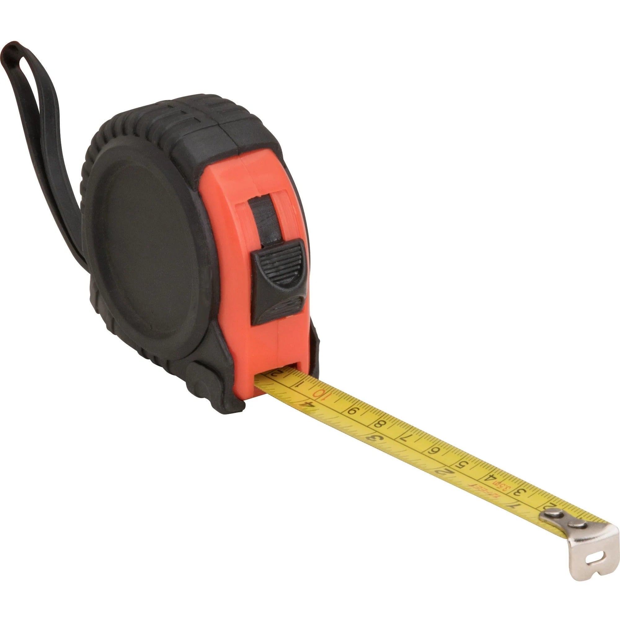 Genuine Joe 12 ft Tape Measure - Imperial System - Red/Black - Measures/Gauges