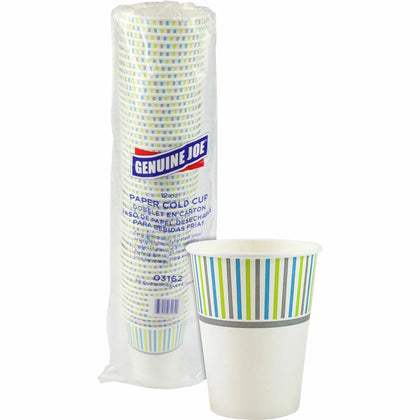 Genuine Joe 12 oz Cold Cups: Paper Cups for Drinks - 50/Pack