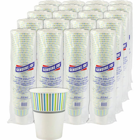 Genuine Joe 12 oz Cold Cups: White Paper Cups for Beverages