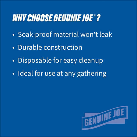 Genuine Joe 12 oz Paper Bowls - Disposable - Multi - 125 / Pack