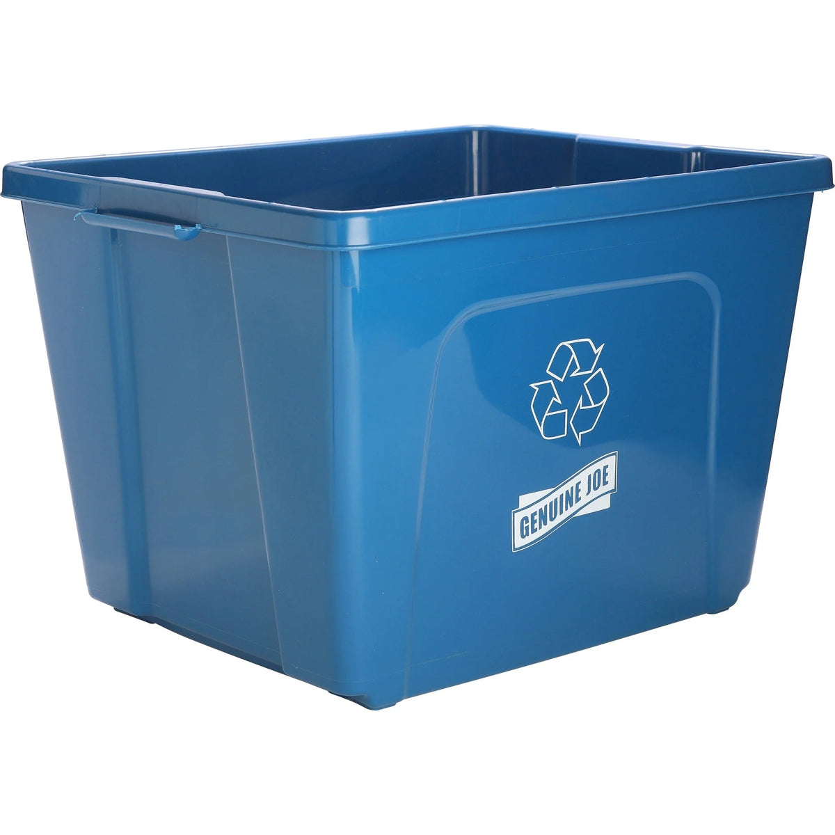 Genuine Joe 14-Gallon Recycling Bin: Durable Lightweight Plastic Bin - Bins