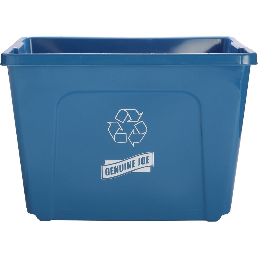 Genuine Joe 14-Gallon Recycling Bin - Front