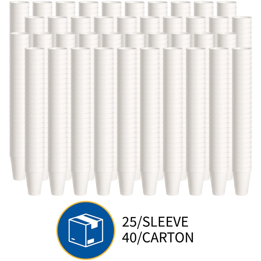 Genuine Joe 14 oz Hot/Cold Foam Cups - fl - White - Hot Drink Cold - 25 Cups/Pack - 40 / Carton