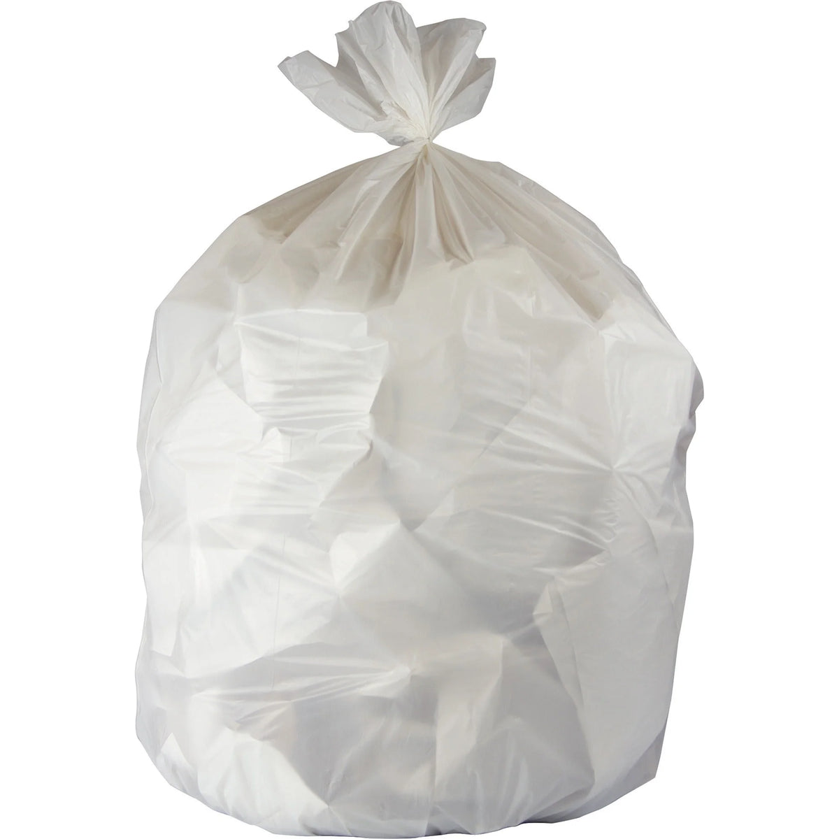 Genuine Joe 16-Gallon Trash Bags - White 0.40 mil Thickness - 500/Carton - & Liners