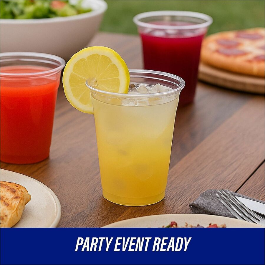 Genuine Joe 16 oz Clear Plastic Cups - fl - Cold Drink Beverage - 25/Pack - 20 / Carton