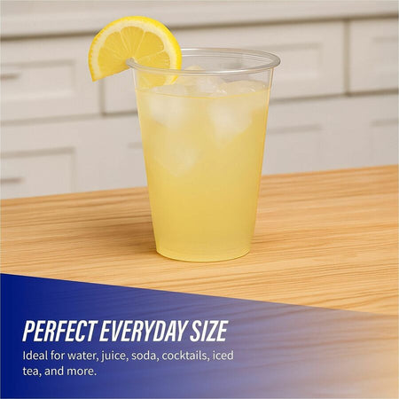 Genuine Joe 16 oz Clear Plastic Cups - fl - Cold Drink Beverage - 25 / Pack
