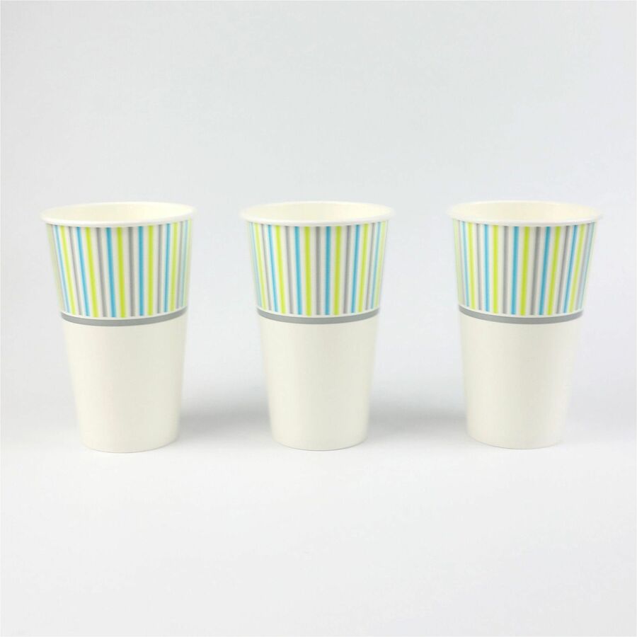 Genuine Joe 16 oz Cold Cups - fl - White - Paper - Beverage - 50/Pack - 20 / Carton