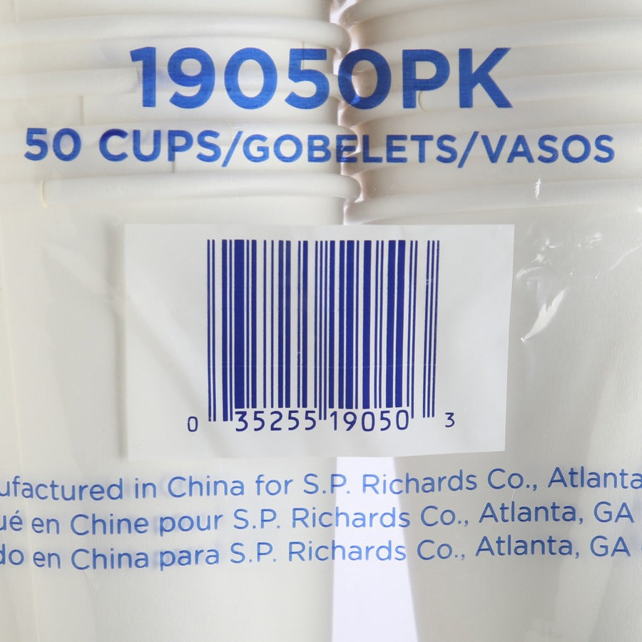Genuine Joe 16 oz Disposable Hot Cups - fl - White - Polyurethane - Coffee Drink Picnic Company Tea Chocolate