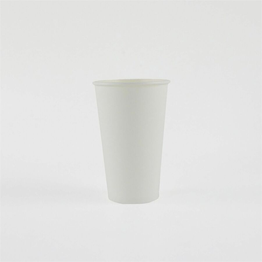 Genuine Joe 16 oz Disposable Hot Cups - fl - White - Polyurethane - Coffee Drink Picnic Company Tea Chocolate
